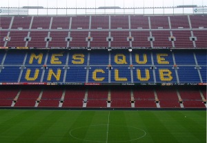 Eslogan històric al Camp Nou.
